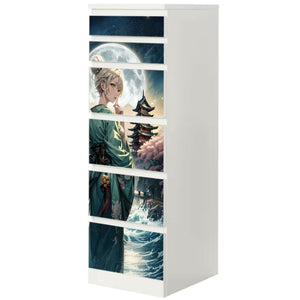 Möbelfolie IKEA MALM Anime – Tsukigami Mondgöttin bei Vollmond - Sunnywall - Individualität trifft Design