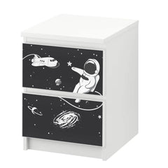 Möbelfolie IKEA Malm Astronaut – Weltraum-Design für Kinderzimmer - Sunnywall - Individualität trifft Design