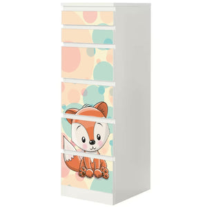 Möbelfolie IKEA Malm Baby Fuchs – süßes Tiermotiv fürs Kinderzimmer - Sunnywall - Individualität trifft Design
