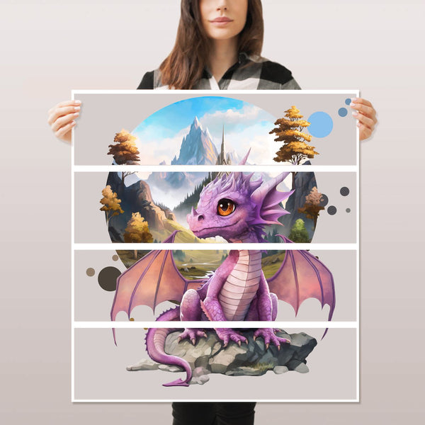 Möbelfolie IKEA Malm Drache – magisches Fantasy-Design fürs Kinderzimmer - Sunnywall - Individualität trifft Design