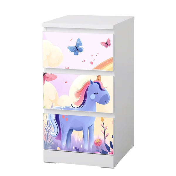 Möbelfolie IKEA Malm Einhorn – märchenhaftes Design für Kinderzimmer - Sunnywall - Individualität trifft Design