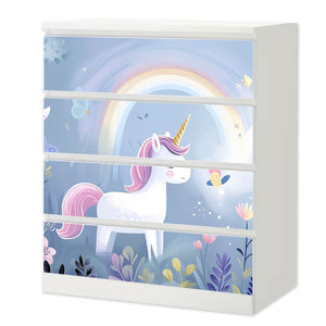 Möbelfolie IKEA Malm Einhorn – Zauberwald-Design fürs Kinderzimmer - Sunnywall - Individualität trifft Design