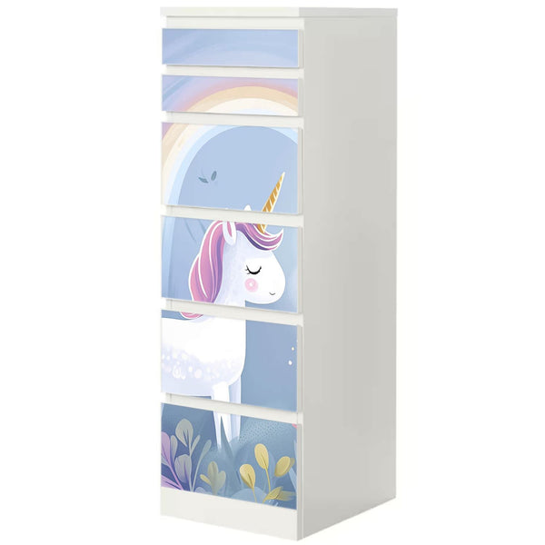 Möbelfolie IKEA Malm Einhorn – Zauberwald-Design fürs Kinderzimmer - Sunnywall - Individualität trifft Design