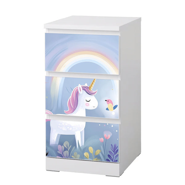 Möbelfolie IKEA Malm Einhorn – Zauberwald-Design fürs Kinderzimmer - Sunnywall - Individualität trifft Design