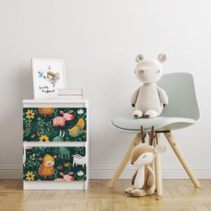 Möbelfolie IKEA Malm Farmtiere – fröhliches Bauernhof-Pattern fürs Kinderzimmer - Sunnywall - Individualität trifft Design