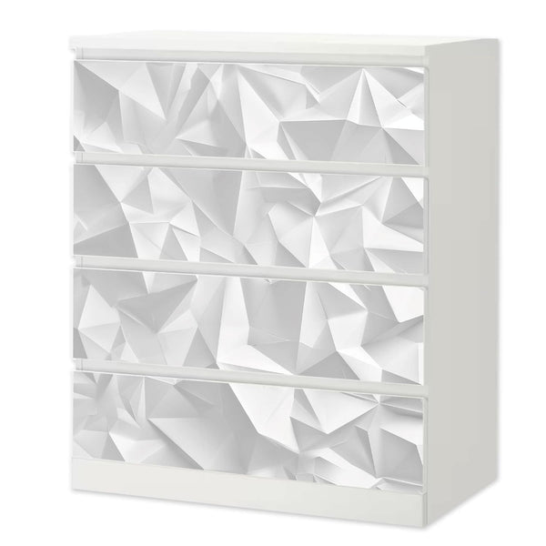 Möbelfolie IKEA Malm Origami – modernes 3D-Faltmuster in Papieroptik - Sunnywall - Individualität trifft Design