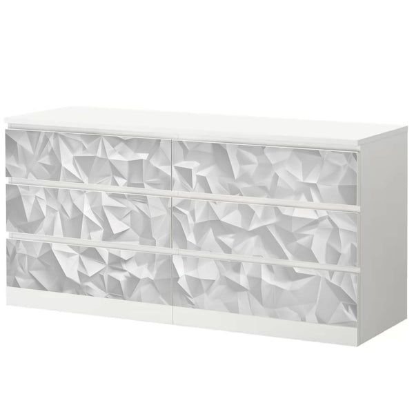 Möbelfolie IKEA Malm Origami – modernes 3D-Faltmuster in Papieroptik - Sunnywall - Individualität trifft Design