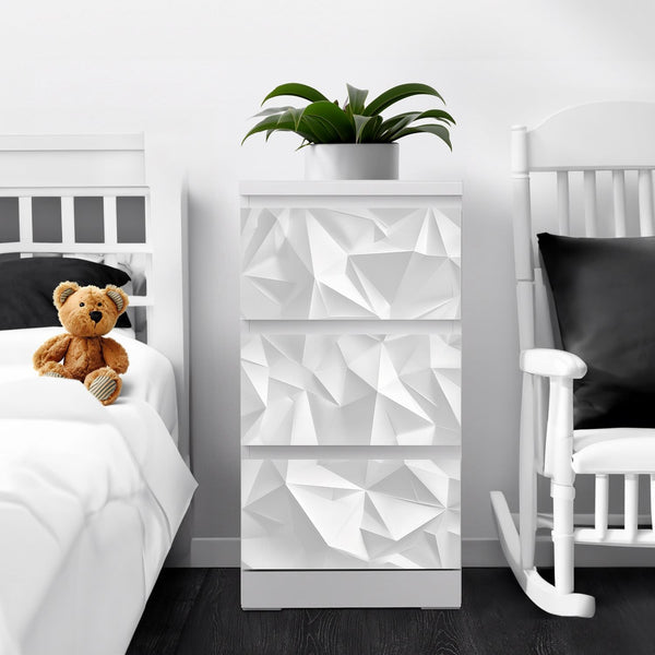 Möbelfolie IKEA Malm Origami – modernes 3D-Faltmuster in Papieroptik - Sunnywall - Individualität trifft Design