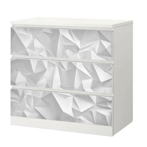 Möbelfolie IKEA Malm Origami – modernes 3D-Faltmuster in Papieroptik - Sunnywall - Individualität trifft Design