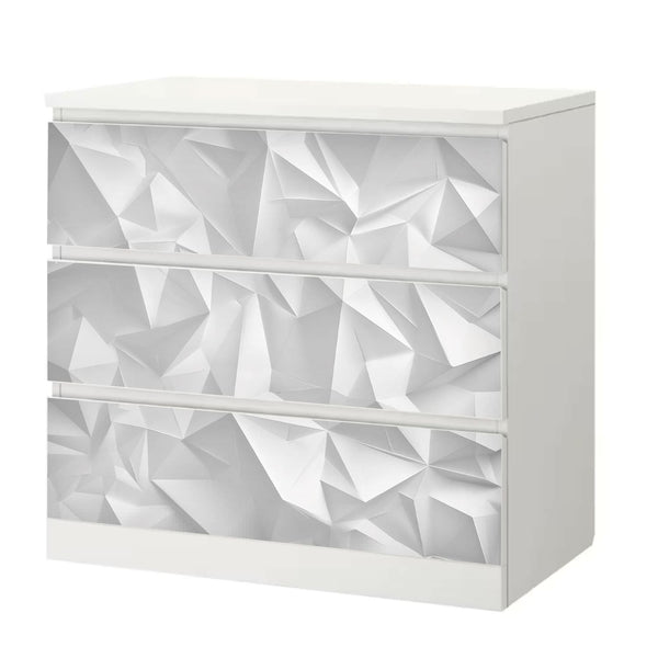 Möbelfolie IKEA Malm Origami – modernes 3D-Faltmuster in Papieroptik - Sunnywall - Individualität trifft Design