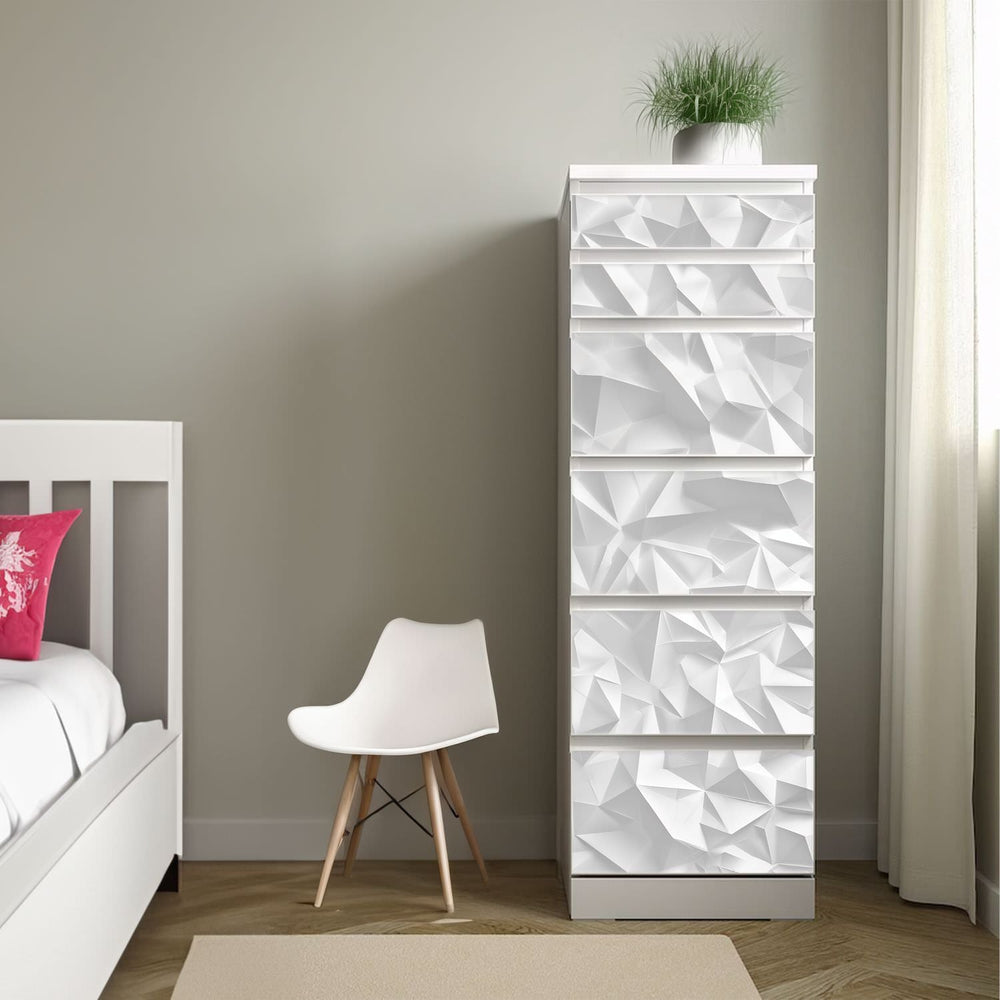 Möbelfolie IKEA Malm Origami – modernes 3D-Faltmuster in Papieroptik - Sunnywall - Individualität trifft Design