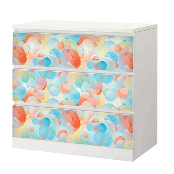 Möbelfolie IKEA Malm Pastell Kreise – modernes Design für kreative Räume - Sunnywall - Individualität trifft Design