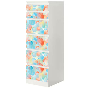 Möbelfolie IKEA Malm Pastell Kreise – modernes Design für kreative Räume - Sunnywall - Individualität trifft Design