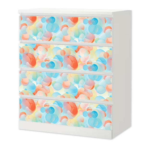 Möbelfolie IKEA Malm Pastell Kreise – modernes Design für kreative Räume - Sunnywall - Individualität trifft Design