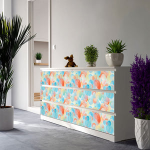 Möbelfolie IKEA Malm Pastell Kreise – modernes Design für kreative Räume - Sunnywall - Individualität trifft Design