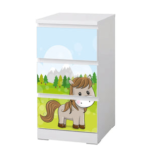 Möbelfolie IKEA Malm Pferd – niedliches Baby-Pferd für Kinderzimmer - Sunnywall - Individualität trifft Design