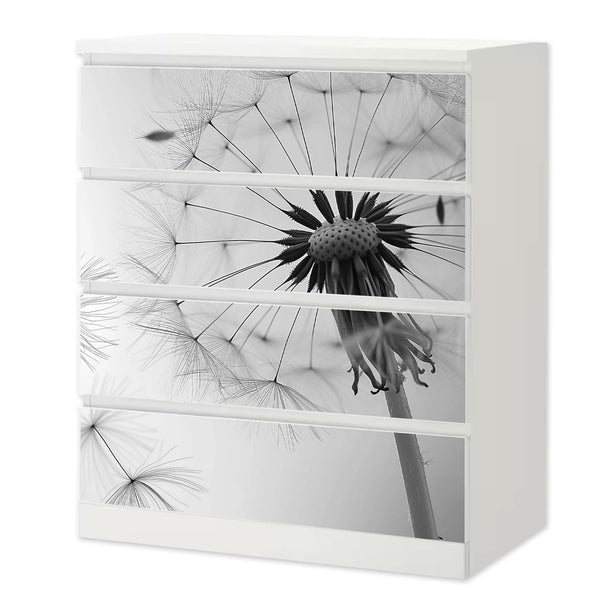 Möbelfolie IKEA Malm Pusteblume – helles Design mit Leichtigkeit & Eleganz - Sunnywall - Individualität trifft Design