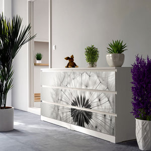 Möbelfolie IKEA Malm Pusteblume – helles Design mit Leichtigkeit & Eleganz - Sunnywall - Individualität trifft Design