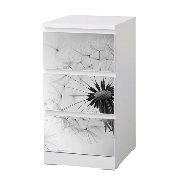 Möbelfolie IKEA Malm Pusteblume – helles Design mit Leichtigkeit & Eleganz - Sunnywall - Individualität trifft Design