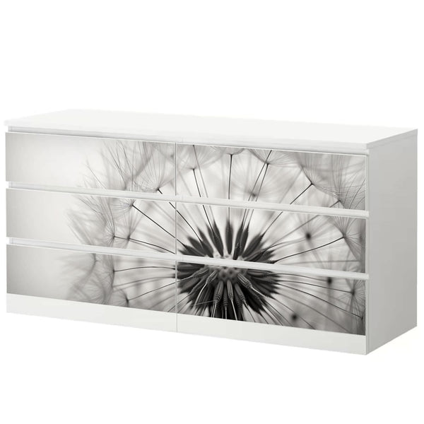 Möbelfolie IKEA Malm Pusteblume – helles Design mit Leichtigkeit & Eleganz - Sunnywall - Individualität trifft Design