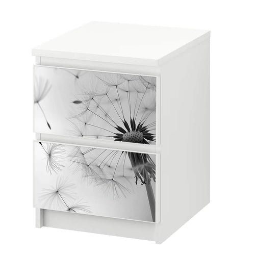 Möbelfolie IKEA Malm Pusteblume – helles Design mit Leichtigkeit & Eleganz - Sunnywall - Individualität trifft Design