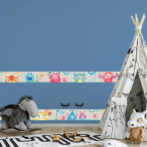 Monster Bordüre Vliestapetenbordüre Kinderzimmer - Sunnywall - Individualität trifft Design