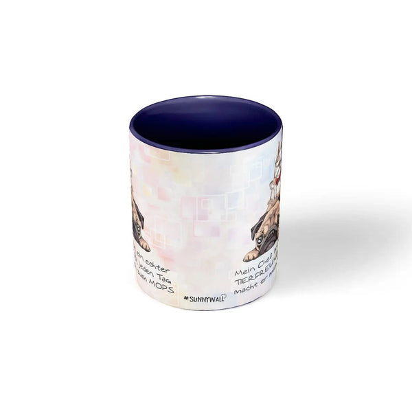 Mops Tasse Chef Spruch für Büro mit lustigem Motiv - Sunnywall - Individualität trifft Design