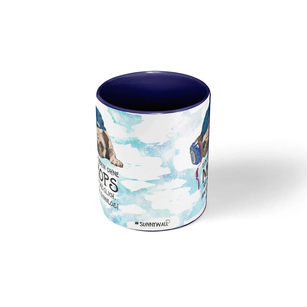 Mops Tasse Leben ohne Mops ist möglich aber sinnlos - Sunnywall - Individualität trifft Design