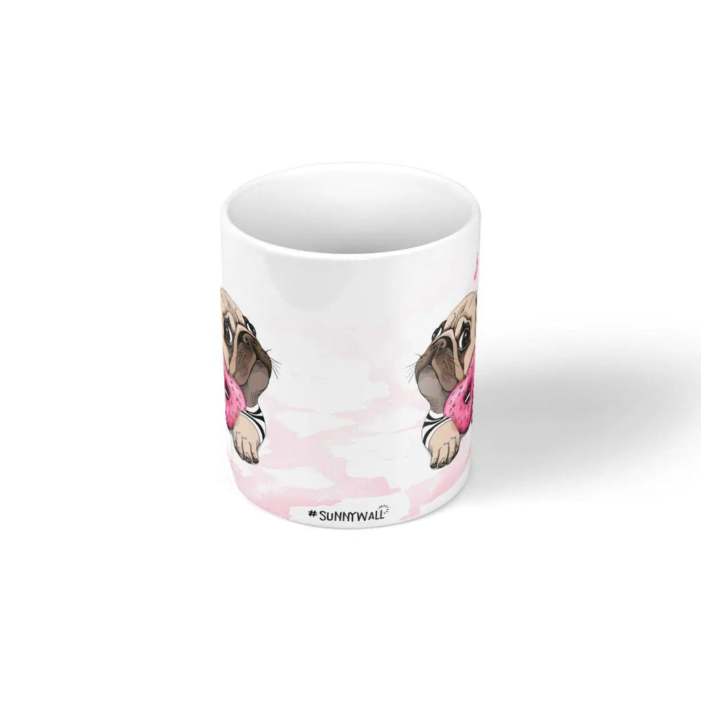 Mops Tasse Love is sweet mit Donut Motiv - Sunnywall - Individualität trifft Design
