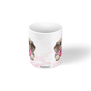Mops Tasse Love is sweet mit Donut Motiv - Sunnywall - Individualität trifft Design