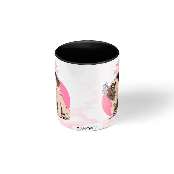 Mops Tasse Sommer mit Schmetterling Motiv - Sunnywall - Individualität trifft Design