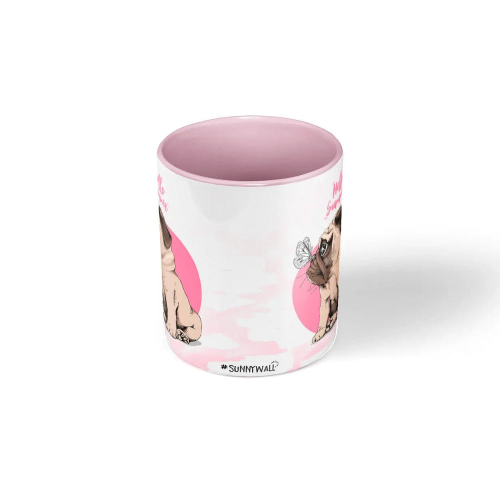 Mops Tasse Sommer mit Schmetterling Motiv - Sunnywall - Individualität trifft Design