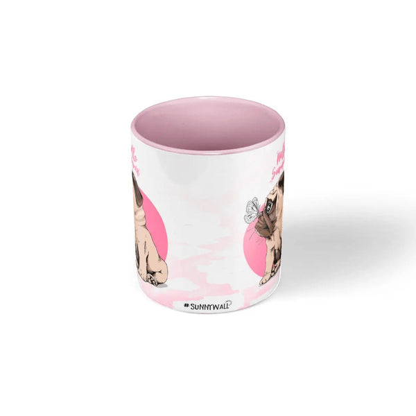 Mops Tasse Sommer mit Schmetterling Motiv - Sunnywall - Individualität trifft Design