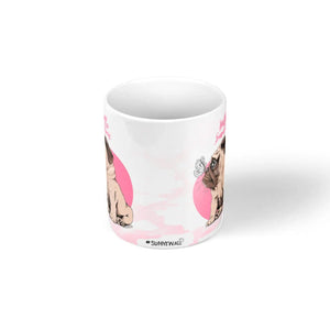 Mops Tasse Sommer mit Schmetterling Motiv - Sunnywall - Individualität trifft Design