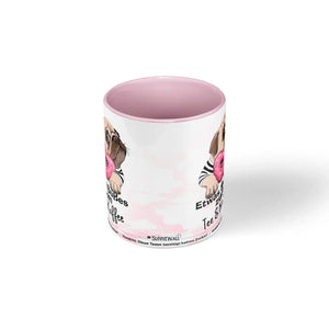 Mops Tasse suesses zum Kaffee mit Donut Motiv - Sunnywall - Individualität trifft Design