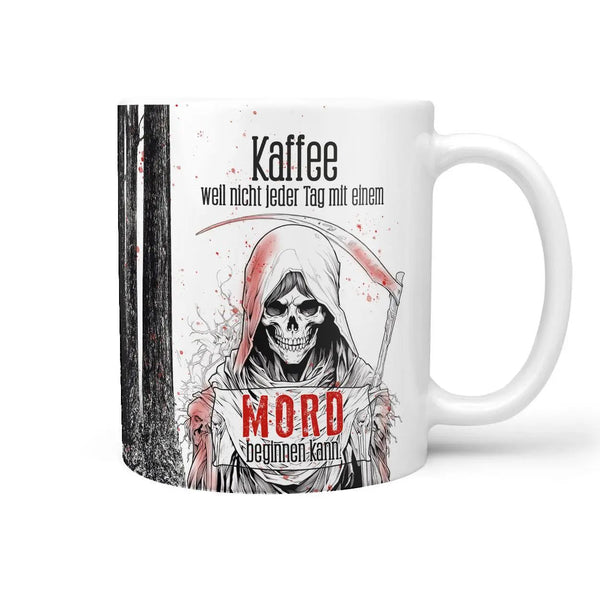 Mord Tasse – Humorvolle Kaffeetasse für Krimi-Fans & Morgenmuffel - Sunnywall - Individualität trifft Design