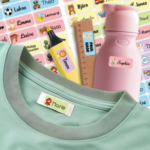 Namensaufkleber Kleidung Gegenstände waschmaschinenfest & personalisiert - 30x13 mm 80 Stück - Sunnywall - Individualität trifft Design