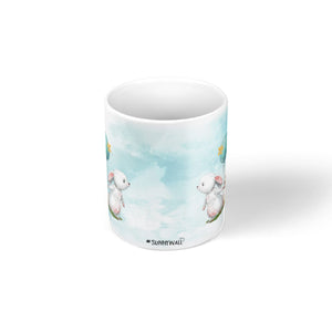 Niedliche Tasse Hase mit Ballon und Buch – Geschenkidee für Tierfreunde - Sunnywall - Individualität trifft Design