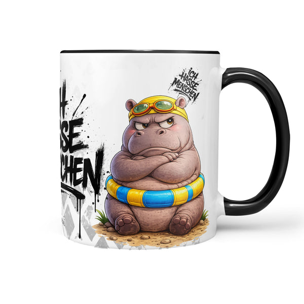 🎁 Nilpferd Tasse „Ich hasse Menschen“ – Lustige Kaffeetasse (100% off) - Sunnywall - Individualität trifft Design