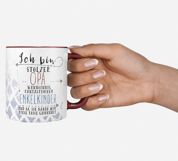 Opa Tasse Ich bin stolzer Opa fantastischer Enkelkinder - Sunnywall - Individualität trifft Design