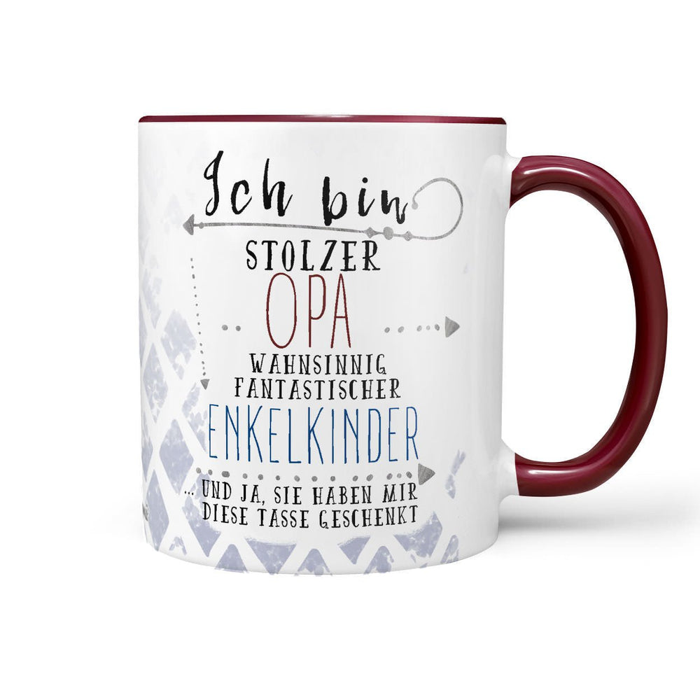 Opa Tasse Ich bin stolzer Opa fantastischer Enkelkinder - Sunnywall - Individualität trifft Design