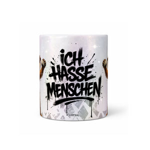 Otter Tasse „Ich hasse Menschen“ – Lustige Kaffeetasse - Sunnywall - Individualität trifft Design