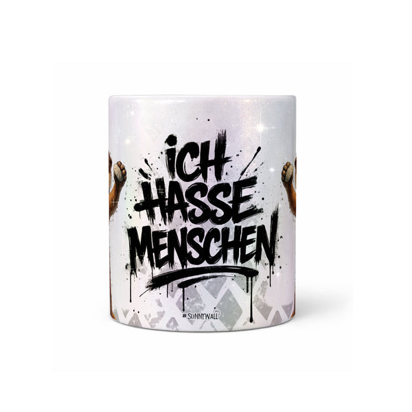 Otter Tasse „Ich hasse Menschen“ – Lustige Kaffeetasse - Sunnywall - Individualität trifft Design