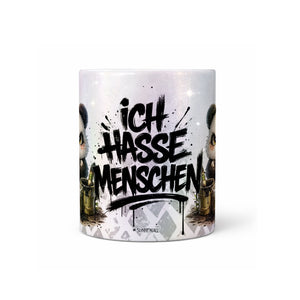 Panda Tasse „Ich hasse Menschen“ – Lustige Kaffeetasse - Sunnywall - Individualität trifft Design