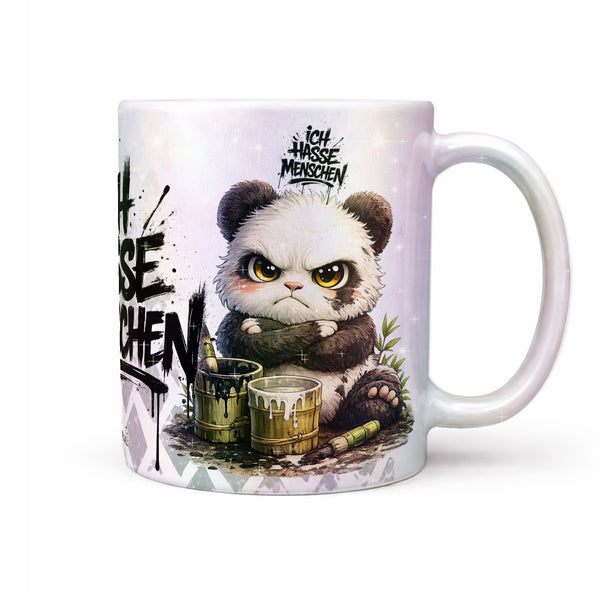 Panda Tasse „Ich hasse Menschen“ – Lustige Kaffeetasse - Sunnywall - Individualität trifft Design