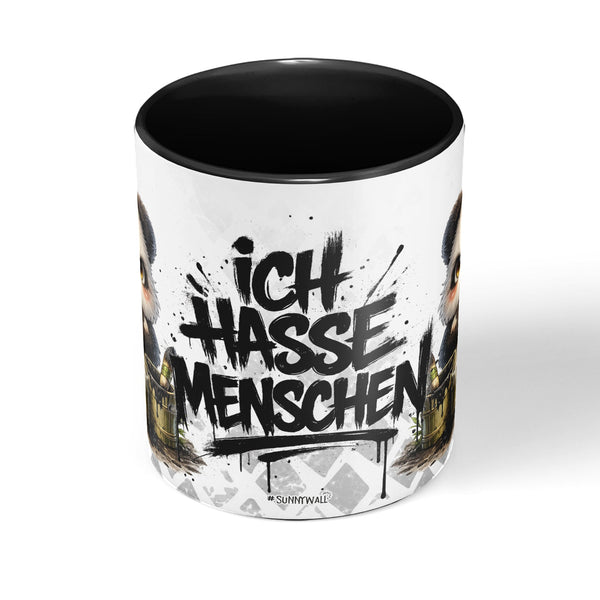 Panda Tasse „Ich hasse Menschen“ – Lustige Kaffeetasse - Sunnywall - Individualität trifft Design