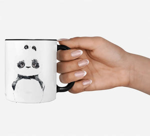 Panda Tasse mit minimalistischem Aquarell-Motiv - Sunnywall - Individualität trifft Design