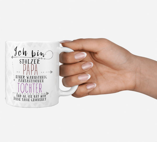 Papa Tasse Ich bin stolzer Papa einer fantastischen Tochter - Sunnywall - Individualität trifft Design