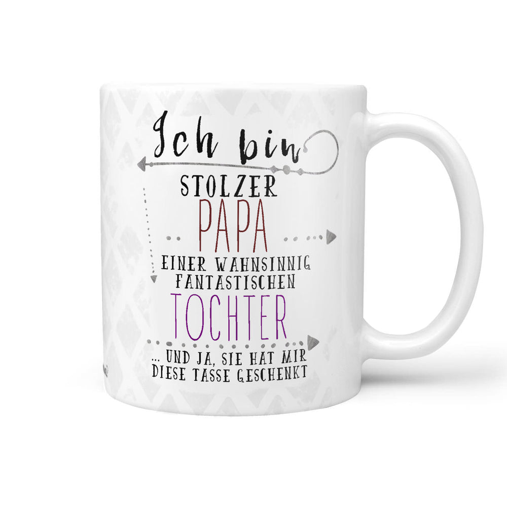 Papa Tasse Ich bin stolzer Papa einer fantastischen Tochter - Sunnywall - Individualität trifft Design