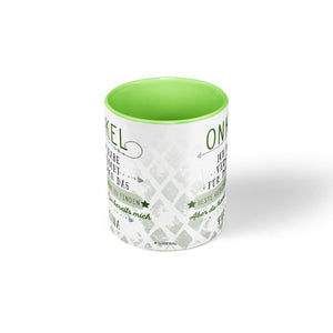 Personalisierte Tasse Geschenk für Onkel mit Wunschnamen grün - Sunnywall - Individualität trifft Design